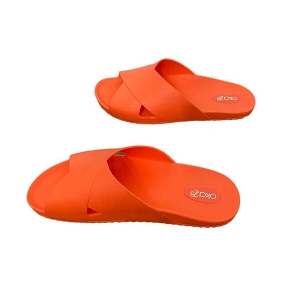 OKA b. Hot Orange Slip On - Slides, Size Medium (Women’s 9.5 to 10) - Picture 6 of 13
